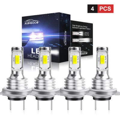 For BMW 328i 2007-2016 4Pcs H7+H7 LED Headlight Bulbs KIT High&Low Beam 6500K - Image 1 of 4