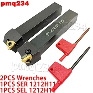 2 Stück SER 1212H11 + SEL 1212H11 12x100 Rechts+Links CNC Gewindedreher Werkzeughalter - Bild 1 von 4