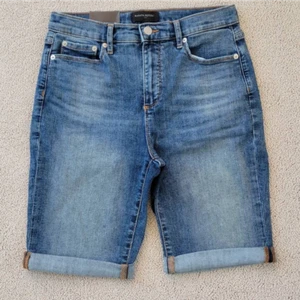 Banana Republic Women 10" Denim Shorts Blue Stretch Pockets High Rise 4/27 - Picture 1 of 12