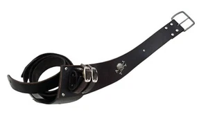Black Leather Frog Belt Adjustable - Picture 1 of 4