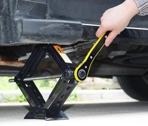 Universal Automotive 360° Labor-Saving Swivel Jack Ratchet Wrench Scissor Jack - Picture 1 of 3