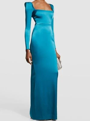 $2400 Vestido de crepé satinado azul hombre Alex Perry para mujer talla 8 Foto 1 de 2