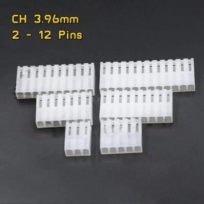 CH 3.96mm 2 3 4 5 6 7 8 9 10 12 Pins Way Plug Housings Crimps Connector - Image 1 of 3