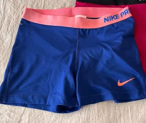 Nike Pro Damen Activewear Laufshorts Dri-Fit blau rosa Gr. XL - Bild 1 von 5