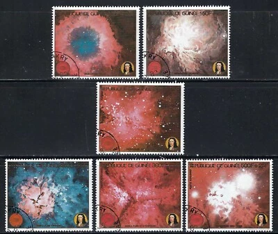 Guinea 1989 6v. CTO NH Appearance of Halley's Comet - Nebulae Astronomers - Image 1 of 3