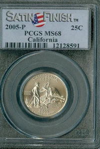 2005 P CALIFORNIA QUARTER PCGS MS68 SF . - Picture 1 of 2