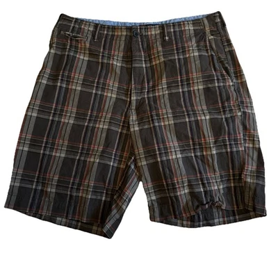 Pantalones cortos Chaps marrón multicolor a cuadros para hombre talla 36 Foto 1 de 4