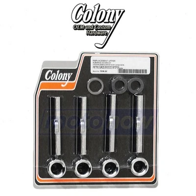 Colony Upper Pushrod Cover Set for 1990-1999 Harley Davidson FLSTF Fat Boy - kp Foto 1 de 4
