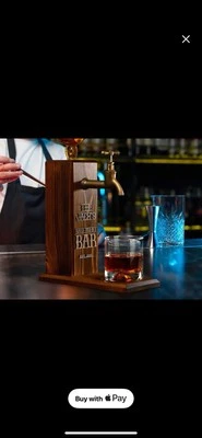 Dispensador de whisky de madera con nombre en relieve, dispensador de madera, dispensador de licor,  Foto 1 de 4