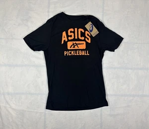 NUEVO CON ETIQUETAS ASICS Pickleball Camiseta Gráfica Manga Corta Negra Unisex Pequeña Precio de venta sugerido por el fabricante $25 - Imagen 1 de 5