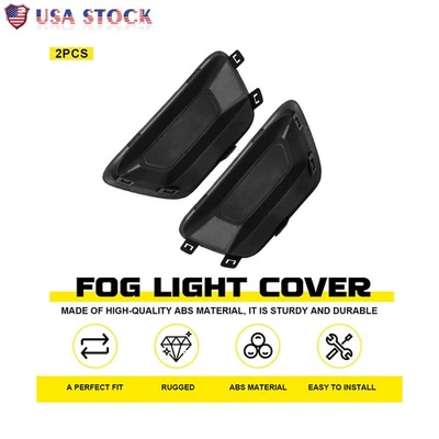 For 2015-2020 Chevrolet Colorado Black Fog Light Lamp Bumper Bezel Cover 2PCS - Image 1 of 4