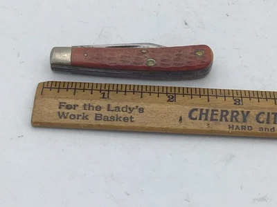 ЧЕХОЛ XX CUTLERY CO США 1965-69 СУПЕР КРАСНЫЙ BÓNE 6229 1/2 ГОЛОВАСТИК JACK V2 - Изображение 1 из 3