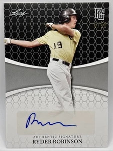 Leaf Perfect Game 2022 Black Ryder Robinson 3/50 papel automático - Imagen 1 de 2