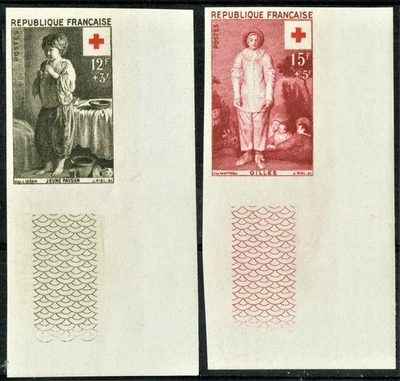 [st3529] France 1956 Scott#B309/10 mnh-red cross IMPERFORATED - Image 1 of 2