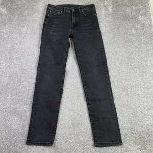 American Eagle Jeans Men’s 28X30 Black Slim Straight Low Rise Denim Preppy - Picture 1 of 12