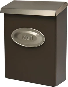 Architectural Wall Mount Mailbox Galvanized Steel Venetian Bronze Medium - Picture 1 of 9