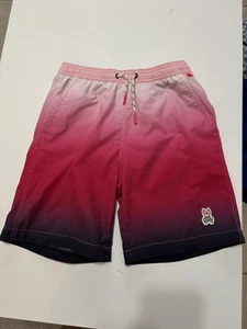 PSYCHO BUNNY RICKMAN OMBRÉ BOYS SWIM SHORTS TRUNKS - EUC - 10/12 - Picture 1 of 4