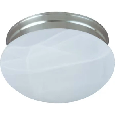 MAXIM 5884MRSN Essentials 1-Light 9" Wide Satin Nickel Flush Mount Light - Image 1 of 2