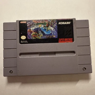 Teenage Mutant Ninja Turtles IV: Turtles In Time SNES Super Nintendo Authentic - Image 1 of 3