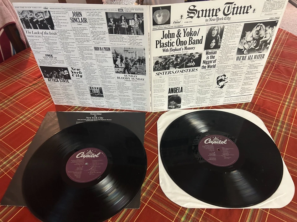 JOHN LENNON & YOKO ONO BAND Some Time in New York 1972 Capitol LP SVBB 3392 EXC- - Imagem 1 de 1