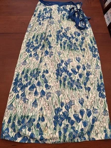 1960'S VINTAGE VERA NEUMANN MAXI WRAP SKIRT HOSTESS APRON ALL COTTON - Picture 1 of 11