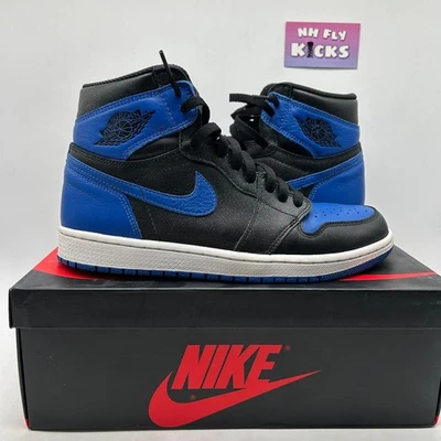 Talla 9.5 Nike Air Jordan 1 Retro Alto OG Negro/Blanco Real Foto 1 de 4