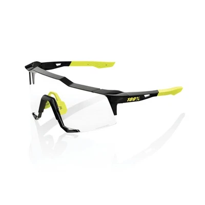 100% SPEEDCRAFT Sport Performance Cycling Sunglasses (Gloss Black - Photochro... - Image 1 of 3