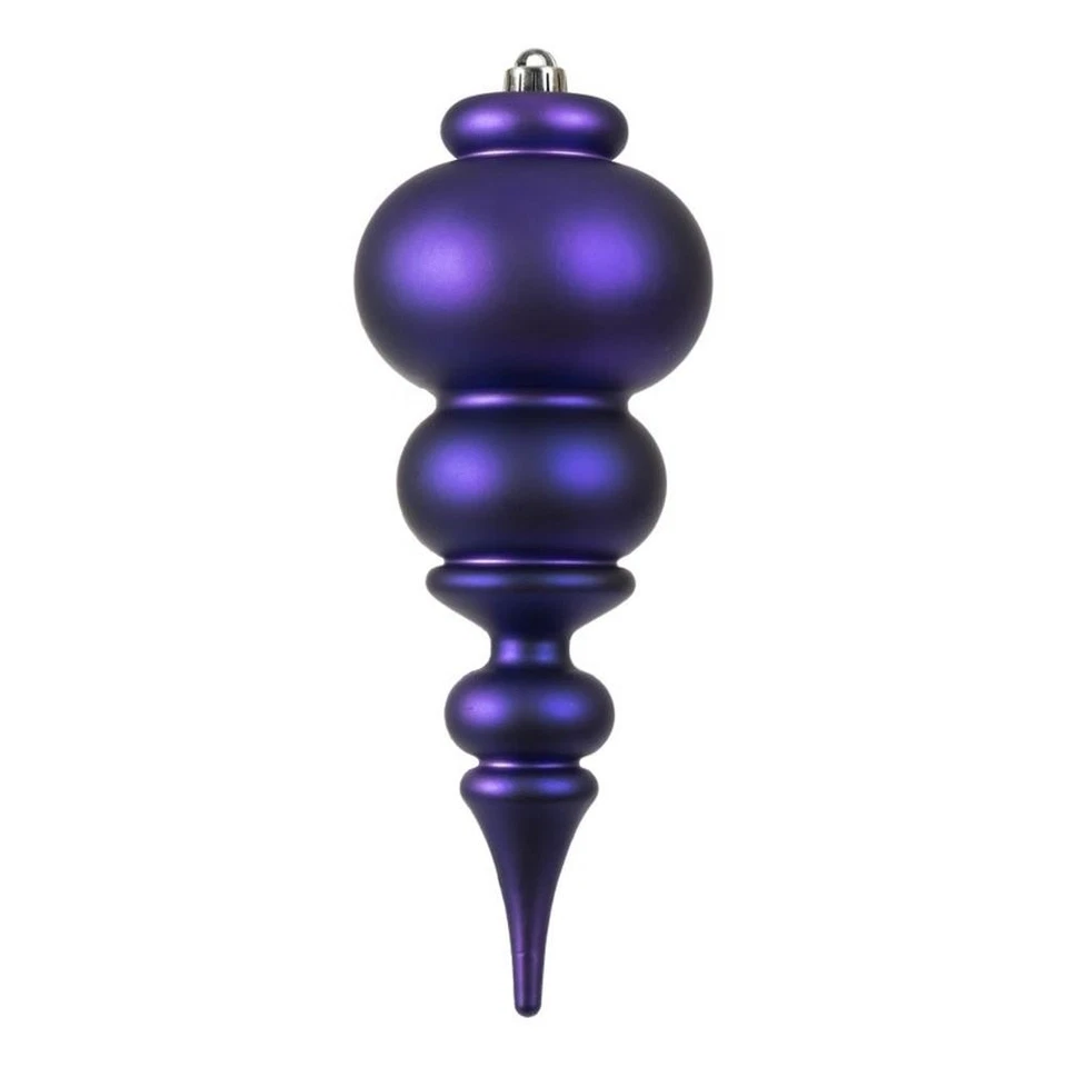 Vickerman 14" Plastic Finial Christmas Ornament in Matte Purple - Изображение 1 из 1