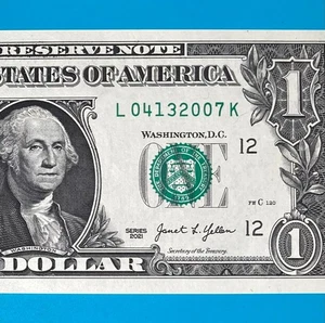 April 13, 2007 (L 04132007 K) BIRTHDAY ANNIVERSARY $1 One Dollar Bill *UNC* - Picture 1 of 4