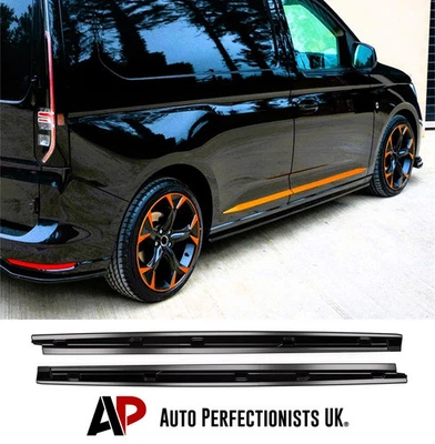 AUTO PERFECTIONISTS UK Kit labbro spoiler estensioni minigonne laterali nero lucido VW Caddy MK5 SWB 21+