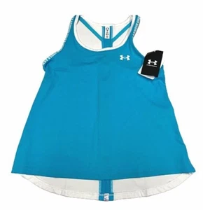 Under Armour Knockout Racerback Youth Tank Top NWT Sz M,L GIrls Activwear Blue - Picture 1 of 7