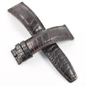 Genuine IWC Portofino Chronograph Brown Alligator Leather Watch Strap 20mm–18mm - Picture 1 of 15