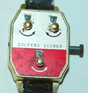 Vintage Golf Golfers Scorer Wrist Stroke Counter Game Score Keeper manuale funzionante - Foto 1 di 5