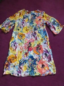 NEW UNWORN LADIE'S / WOMAN'S SIZE 10 FLORAL H&M SHIRT DRESS - Picture 1 of 2