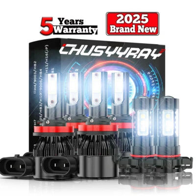 Combo 6X faros LED altos bajos + bombillas antiniebla blancas para Pontiac G8 2008 2009 Foto 1 de 4