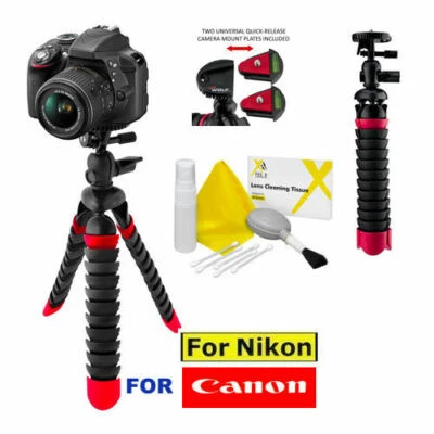 12" FLEXIBLE PRO LIGHTWEIGHT TRIPOD FOR NIKON DSLR CANON EOS REBEL DSLR CAMERAS - Image 1 of 4