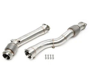 TA Technix Edelstahl Downpipe Hosenrohr Satz für BMW X3M F97 X4M 480PS - Afbeelding 1 van 2