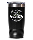 Cute Gift for Swords Hobby Lovers - Funny 20oz Black Tumbler Mug Stainless Steel