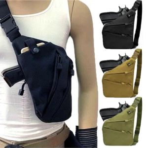 Tactical Chest Sling Pistol Bag Concealed Carry Handgun Shoulder Crossbody Pack - Picture 1 of 23