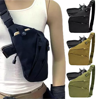 Tactical Chest Sling Pistol Bag Concealed Carry Handgun Shoulder Crossbody Pack - Image 1 of 4