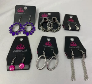 Paparazzi Pierced Earring Lot New - Picture 1 of 7