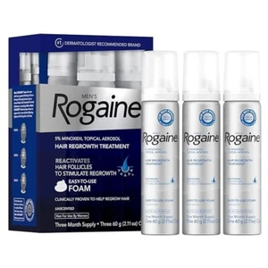 ROGAINE 5% Minoxidil Unscented Foam Hair Regrowth Treatment 3 Month - Picture 1 of 5