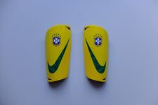 Nike Brazil Brasil Football Shin Pads Size XL Yellow