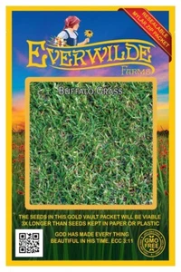 1 Oz Buffalo Grass Native Grass Seeds - Everwilde Farms Mylar Seed Packet - Picture 1 of 3