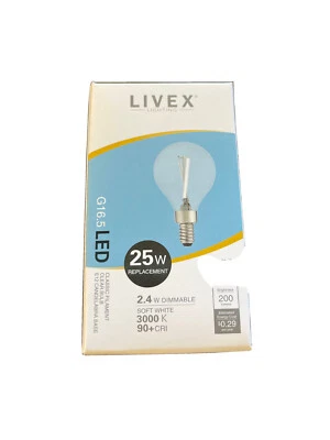 LIVEX 2 Watt (25 Watt Equivalent) LED Dimmable Light Bulb Warm White (3000) - Image 1 of 3