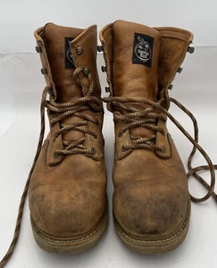 Georgia Boot 8" Mens 12W Barracuda Gold Wedge Soft Toe Boot Oil Resistant G8152 - Bild 1 von 24