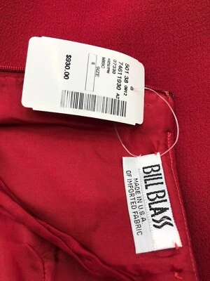 Nueva Falda Lápiz Roja Vintage Bill Blass Saks Fifth Avenue Hecha en Unión EE. UU. Talla 8 Foto 1 de 4