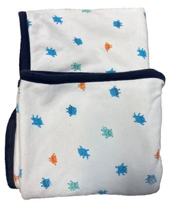Carter's Child of Mine Monsters Swaddle Receiving White & Blue Blanket 26"X 30 - Picture 1 of 9