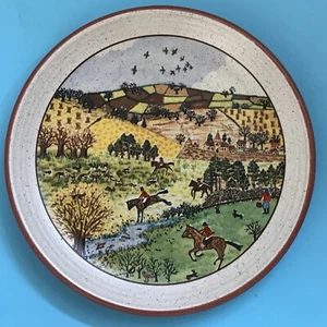 PURBECK POTTERY Decorative plate Diameter 18 cm Countryside scene Excellent Con - Picture 1 of 8