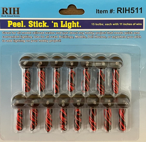 PEEL 'N STICK LIGHTS 15 pc AC OR DC Power All Scales 12 - 16 Volts - Image 1 of 1